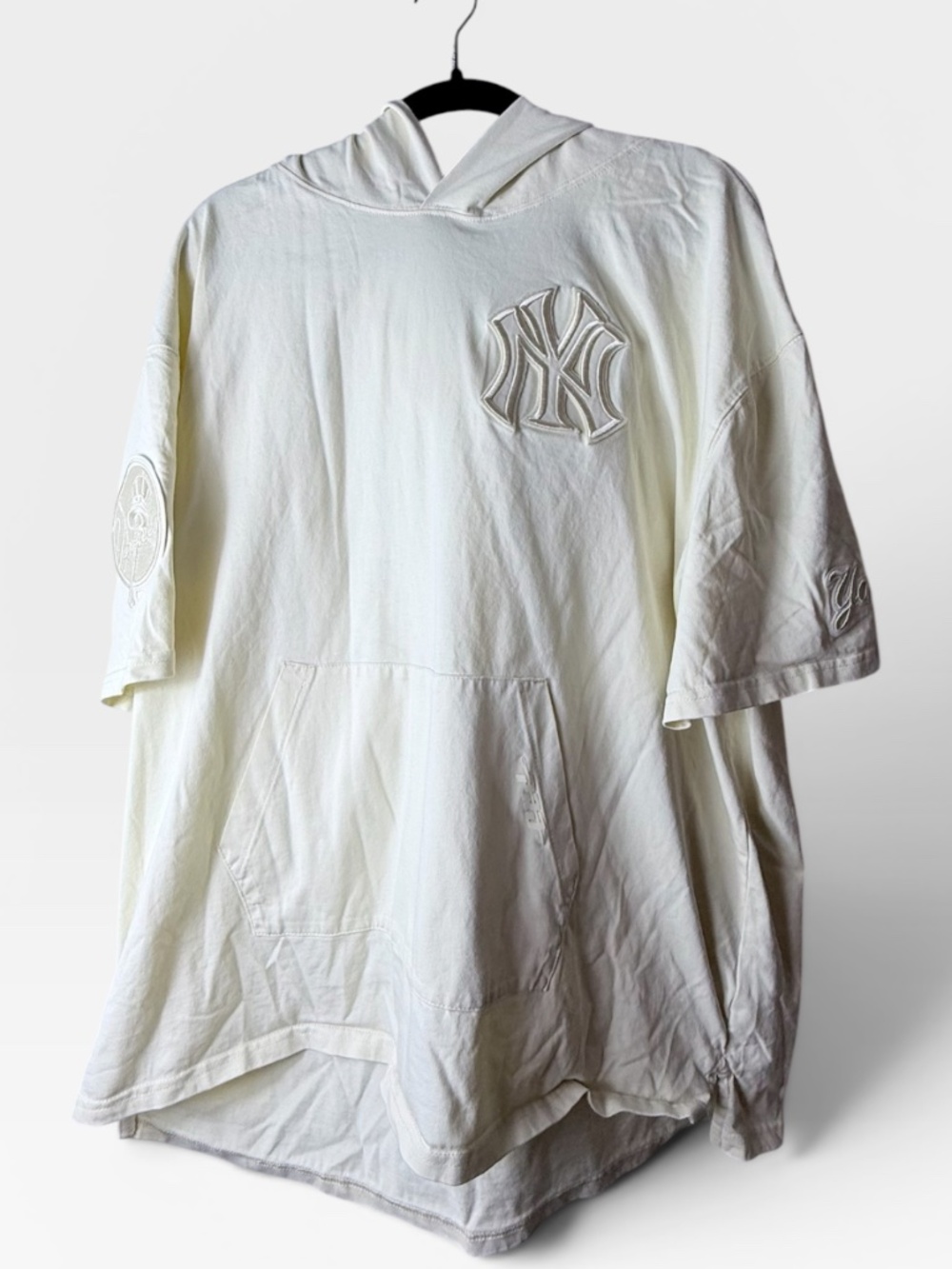 Men's New York Yankees Pro Standard Cream Neutral Hoodie T-Shirt Size 2XL (J)